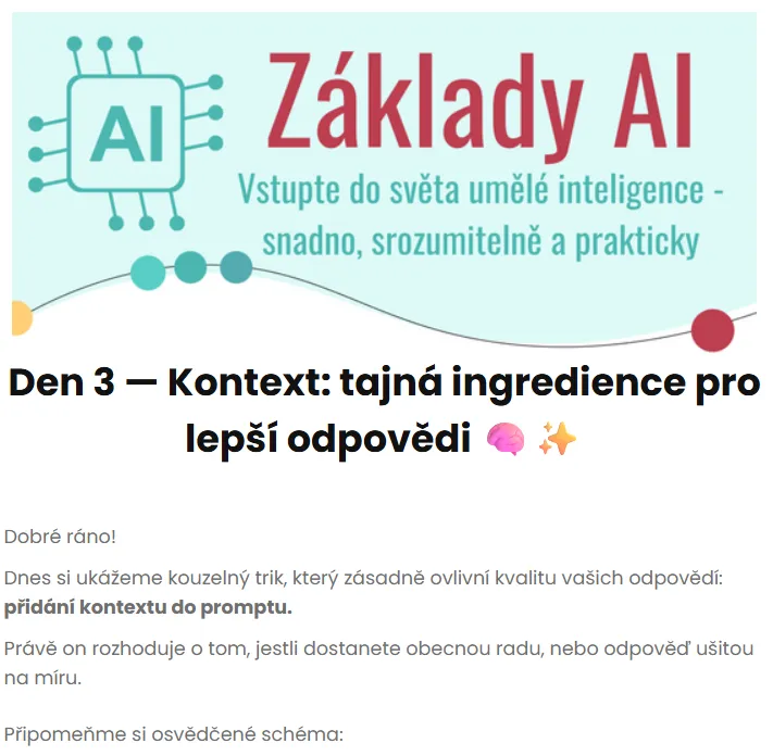 náhled emailového minikurzu